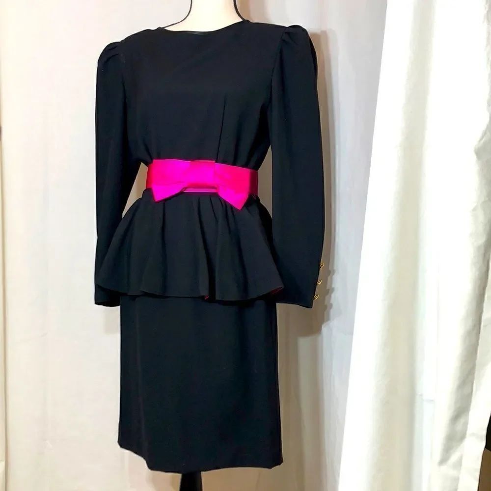 Louis Feraud womens peplum dress. Made in Germany size 10
